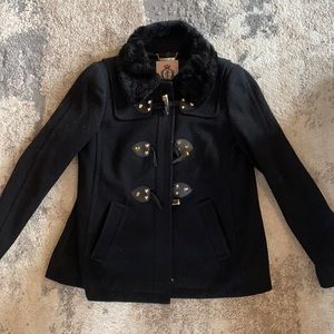 Nwot Juicy Couture Women's Black Toggle Coat